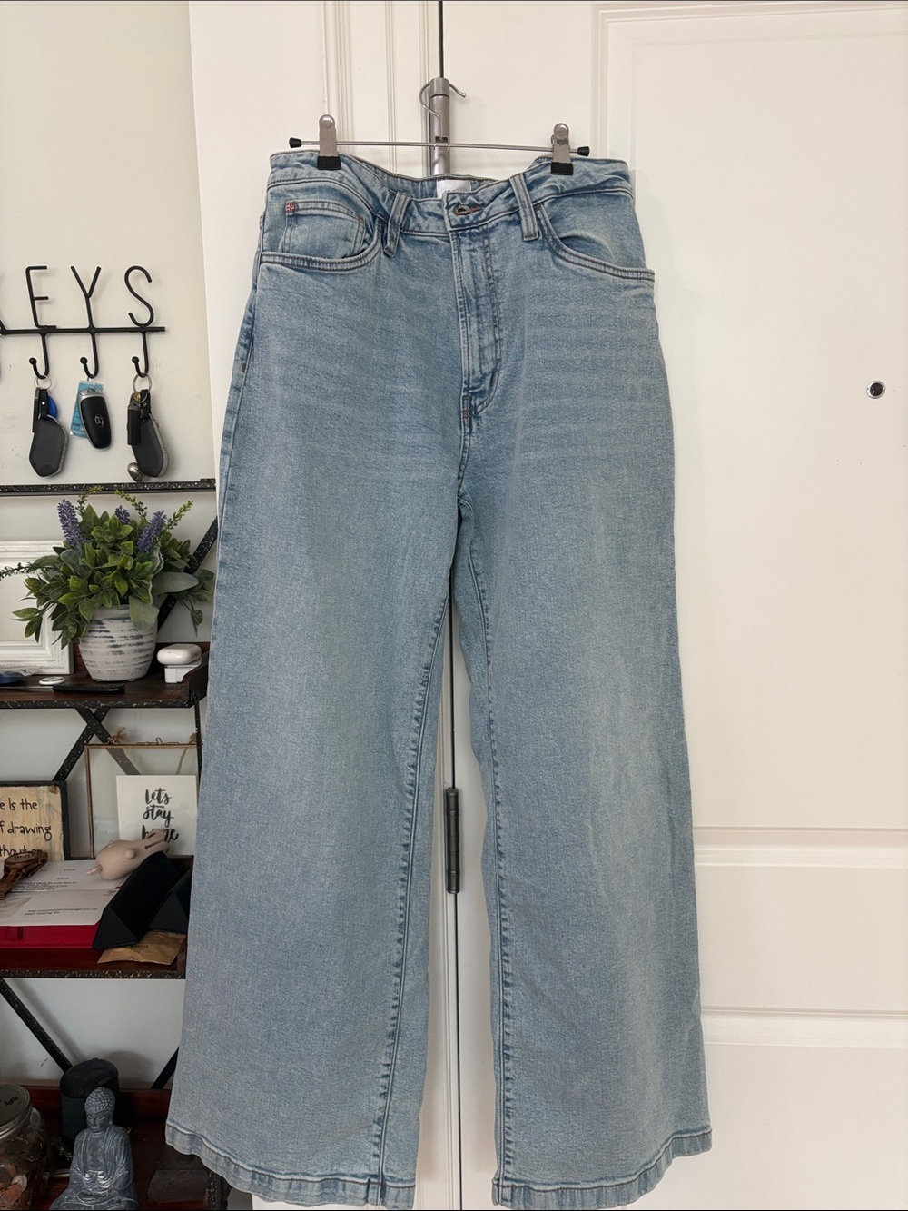 Hudson Jeans Light Blue Wide Leg High-Rise Jeans